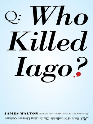 cover image of Who Killed Iago?